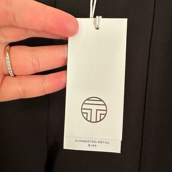 Tory Burch Sport Women’s Black Subtle Kick Flare Stretch Knit Mid Rise Cropped L - Picture 8 of 11